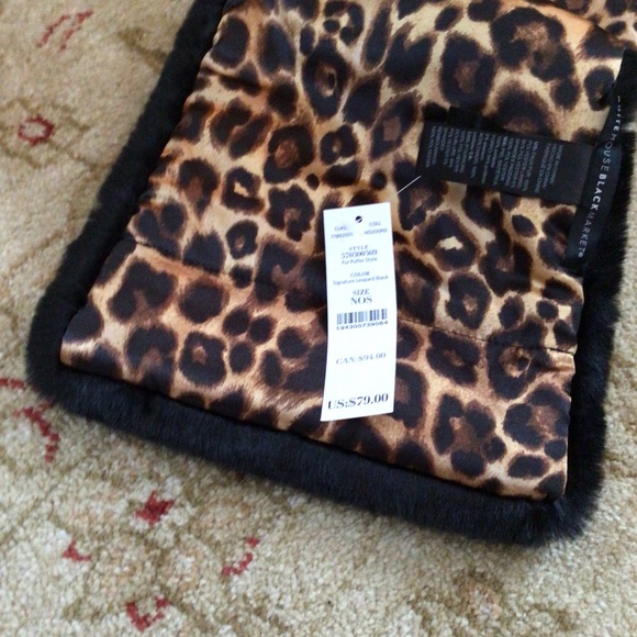 NWT faux leopard reverse stole WHBM - Picture 3 of 6
